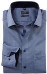 OLYMP Herren Oberhemd Langarm Luxor,Natt&eacute;,modern fit,Global Kent,Marine 18,37