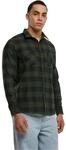 Urban Classics Herren Checked Flanell Shirt TB297, Mehrfarbig (Blk/Forest), L EU