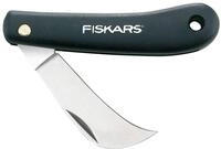 Fiskars Gartenhippe, Taschenmesser, Gesamtl&auml;nge: 17 cm, Rostfreier Stahl, Schwarz,