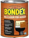Bondex 329653 Holzlasur f&uuml;r Aussen teak 0,75 L f&uuml;r 10 m&sup2; - Hoher Wetter- und