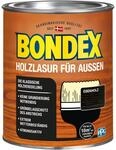 Bondex Holzlasur f&uuml;r Au&szlig;en Ebenholz 0,75 L f&uuml;r 10 m&sup2; | Hoher Wetter- und