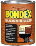 Bondex Holzlasur f&uuml;r Au&szlig;en Mahagoni 0,75 L f&uuml;r 10 m&sup2; | Hoher Wetter- und