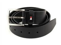 Tommy Hilfiger Herren G&uuml;rtel New Denton Belt 4.0 Lederg&uuml;rtel, Schwarz (Black), 100