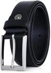 LINDENMANN Leder-G&uuml;rtel Herren 35 mm breit, G&uuml;rtel Herren Vollrindleder schwarz