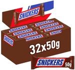 Snickers Schokoriegel, Karamell & Erdn&uuml;sse, Vollmilch Schokolade, Gro&szlig;packung, 32 x