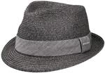 Stetson Reidton Trilby Strohhut Toyo meliert Garniturband Damen und Herren...