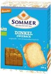 SOMMER Bio Dinkel-Zwieback, demeter, unges&uuml;&szlig;t, 200 g