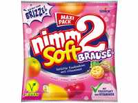 nimm2 Soft Brause – 1 x 345g Maxi Pack – Gefüllte Kaubonbons in vier Sorten mit