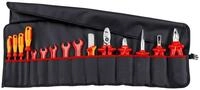 KNIPEX Werkzeug-Rolltasche 15-teilig mit isolierten Werkzeugen f&uuml;r Arbeiten an