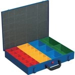 Kleinteilekoffer, 454120 Stahlblech, EuroPlus Metall 44/23x63, blau, 23 Eins&auml;tze,