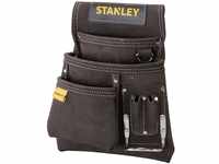 Stanley STST1-80114 Hammer- und Nageltasche aus Büffelleder, Braun/Gelb, L