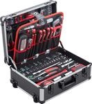 Meister Werkzeugtrolley 156-teilig - Werkzeug-Set-Mit Rollen- Teleskophandgriff/Profi