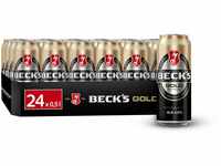 BECK'S Gold Lager Dosenbier, EINWEG (24 x 0.5 l Dose), Pils / Lager Bier