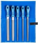 PFERD TOOLS Werkstattfeilen-Set in PVC-Rolltasche, 5 Feilen, Kreuzhieb H1, 250mm,