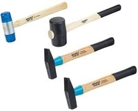 HAZET Hammer Satz 2140/4, 4-teilig, Schlosserhammer 300 g und 500 g, Plastikhammer