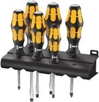 Wera Schraubendrehersatz 932/6 Kraftform Plus: Der Schraubmei&szlig;el + Rack,...