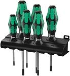 Wera 367/6 Torx Bo Kraftform Plus, Torx Bo-Schraubendrehersatz mit Rack,...