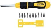 Stanley Multi-Bit-Ratschenschraubendreher Set (11-teilig, Bi-Material, SL5/6 PH1/2