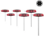 Wiha Stiftschl&uuml;ssel mit Quergriff Set ComfortGrip Sechskant (26247), 6 teilig,