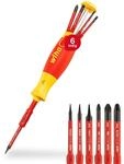 Wiha Schraubendreher Set LiftUp electric 6-tlg. mit verstaubarem Bit Set...