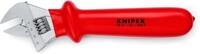 KNIPEX Rollgabelschl&uuml;ssel verchromt tauchisoliert 260 mm, 98 07 250