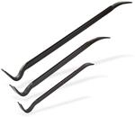 DEMA Brecheisen Set 3 tlg geh&auml;rteter Stahl 40/61/80 cm Kuhfu&szlig; Nageleisen