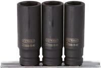 KS Tools 515.0103 1/2" Sechskant-Kraft-Stecknuss-Satz, lang, 3-tlg.