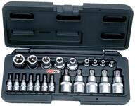 KS Tools 911.4307 1/4" +1/2" TX-Steckschl&uuml;ssel-Satz, 21-tlg.