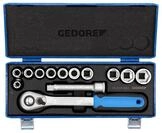 GEDORE Steckschl&uuml;sselsatz, Set 13-teilig, 6-kant, 1/2 Zoll, 10-24mm, Werkzeug,