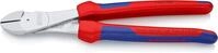 KNIPEX Kraft-Seitenschneider verchromt mit Comfort-Griffen 250 mm, 74 05 250