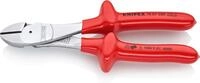 KNIPEX Kraft-Seitenschneider verchromt tauchisoliert, VDE-gepr&uuml;ft 200 mm, 74 07 200