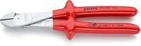 KNIPEX Kraft-Seitenschneider verchromt tauchisoliert, VDE-gepr&uuml;ft 250 mm, 74 07 250