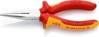 KNIPEX Flachrundzange mit Schneide (Radiozange) verchromt isoliert mit