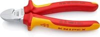 KNIPEX Seitenschneider verchromt isoliert mit Mehrkomponenten-H&uuml;llen, VDE-gepr&uuml;ft
