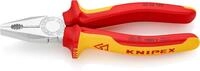 KNIPEX Kombizange auf SB-Karte verchromt isoliert mit Mehrkomponenten-H&uuml;llen,