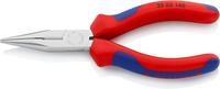 KNIPEX Flachrundzange mit Schneide (Radiozange) verchromt mit Mehrkomponenten-H&uuml;llen