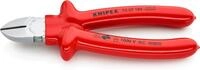 KNIPEX Seitenschneider verchromt tauchisoliert, VDE-gepr&uuml;ft 180 mm, 70 07 180