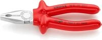 KNIPEX Kombizange verchromt tauchisoliert, VDE-gepr&uuml;ft 180 mm, 03 07 180