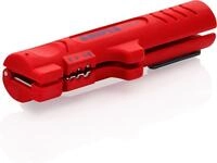 KNIPEX Abmantelungswerkzeug f&uuml;r Flach- und Rundkabel in Blister 125 mm, 16 64 125 SB