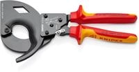 KNIPEX Kabelschneider (Ratschenprinzip) in Blister isoliert mit