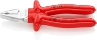 KNIPEX Kraft-Kombizange tauchisoliert, VDE-gepr&uuml;ft verchromt 200 mm 02 07 200