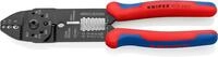 KNIPEX Crimpzange schwarz lackiert mit Mehrkomponenten-H&uuml;llen 230 mm, 97 21 215 C