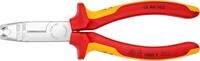 KNIPEX Abmantelungszange verchromt isoliert mit Mehrkomponenten-H&uuml;llen, VDE-gepr&uuml;ft