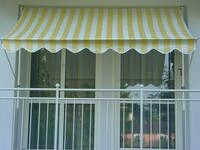 Angerer Klemmmarkise Standard mit Handkurbel, Terrasse/Balkon, einfache Montage ohne
