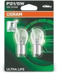 Osram Ultra Life Halogen Birnen - BAY15D - 12V/21-5W - Satz &agrave; 2 St&uuml;ck
