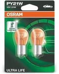 Osram ULTRA LIFE PY21W Halogen-Signallampe, Blinklicht, 7507ULT-02B, 12V PKW,