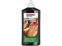 SONAX LederPflegeLotion (500 ml) wasserabweisende Lederpflege mit Bienenwachs für