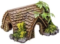 Nobby Aqua Ornaments H&Uuml;TTE mit Pflanzen, 15 x 14 x 8 cm, 1 St&uuml;ck