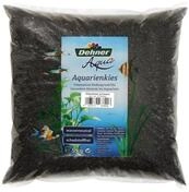 Dehner Aqua Aquarienkies, Glanzkies, K&ouml;rnung 2 - 3 mm, 5 kg, schwarz