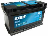 Exide Batteries EK800 AGM PKW Starter-Batterie, Schwarz, 31.5 x 17.5 x 19 cm